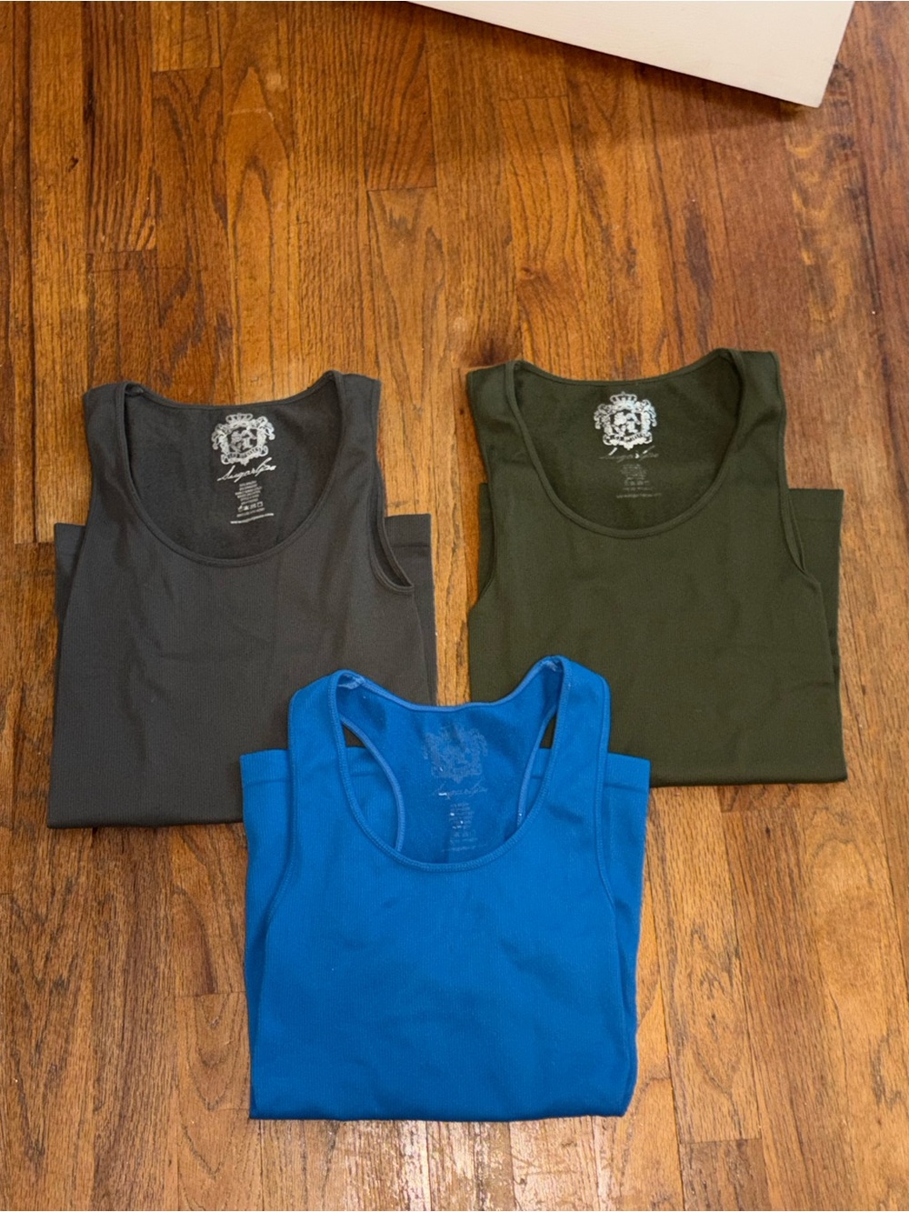 Sugar Lips Ribbed Tank Top Bundle – 3 Pack Blue, Black & Green